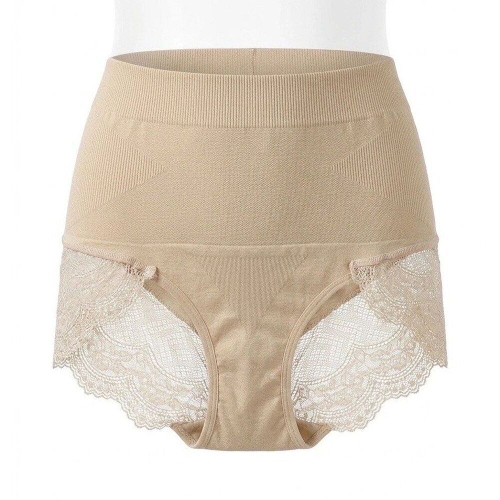 Dream Slim High-Waisted Shapewear Brief Lace Stretch Beige M-L Nylon/Spandex